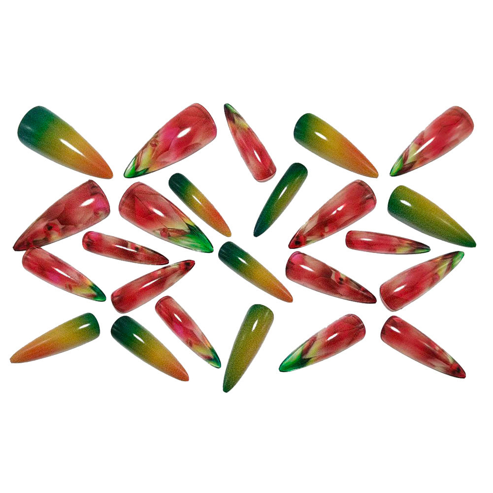 Artificial nails with sparkling crystal and faceted design Stornfield