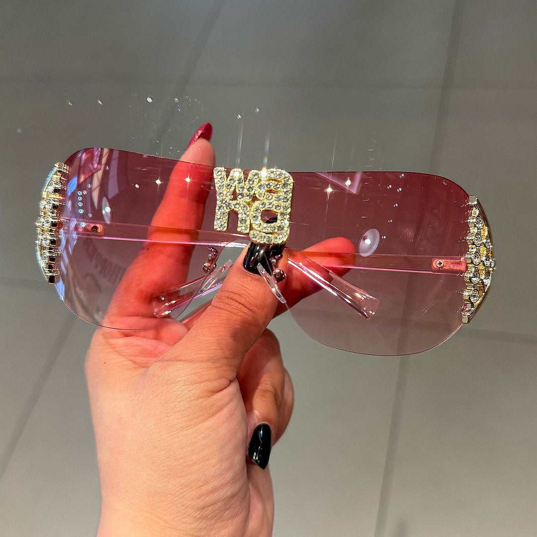 Women's Fashion Oversized Sunglasses with Rhinestone Applications Stornfield