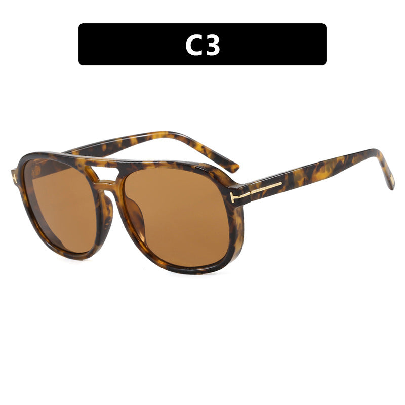 Women's square sunglasses with luxurious plastic frame and mirrored lenses Stornfield