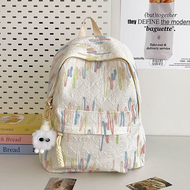 Patterned Backpack with Additional Compartments Stornfield