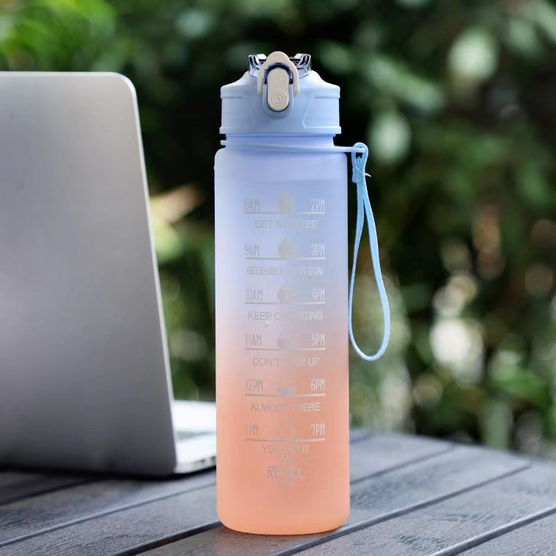 Women's Motivational Water Bottle with Time Markers Stornfield