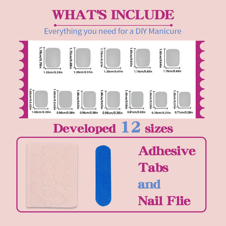 Artificial nail set with elegant golden decorations and modern design Stornfield