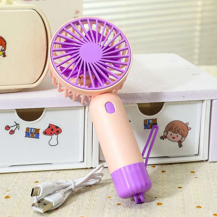Women's Portable Mini Fan with Ergonomic Grip and USB Charging Function Stornfield