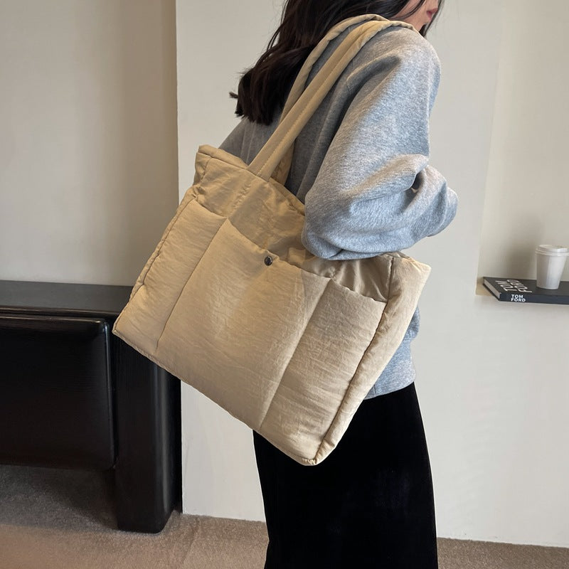 Quilted Oversized Tote Bag