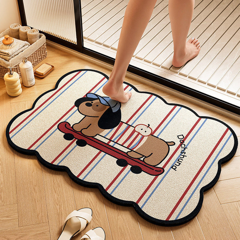 Cartoon-Themed Absorbent Bath Rug