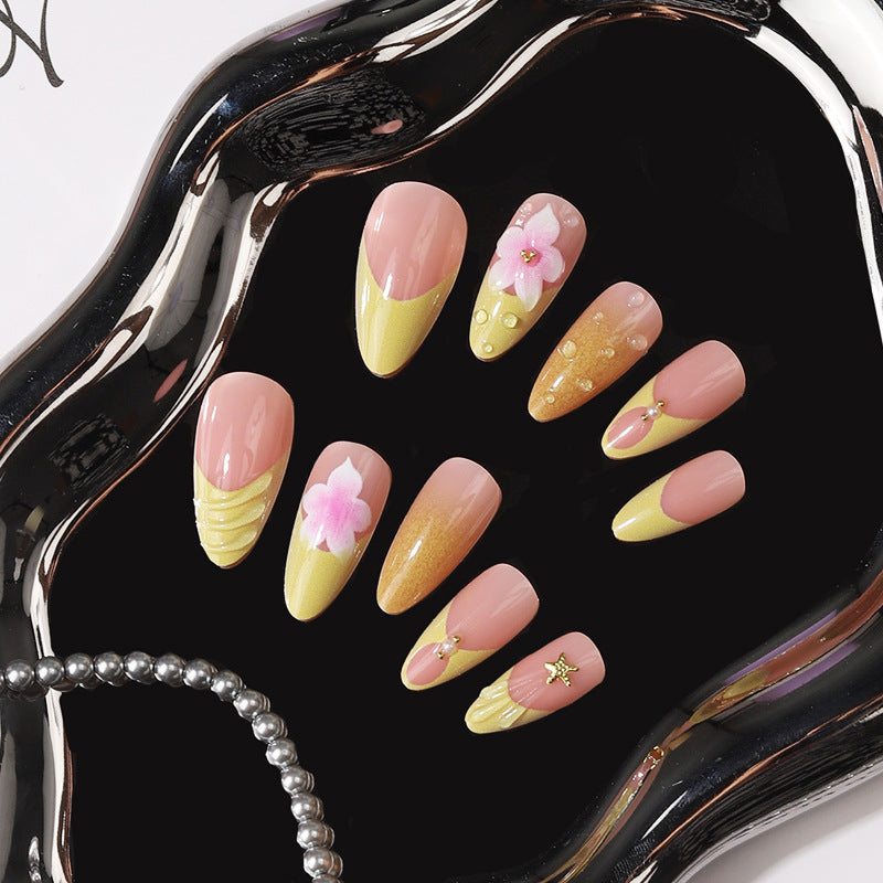 Artistic Floral Tip Press-On Nails Stornfield