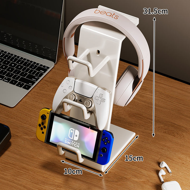 Multi-Device Gaming Accessories Stand with Headphone Hook Controller Cradle and Console Dock