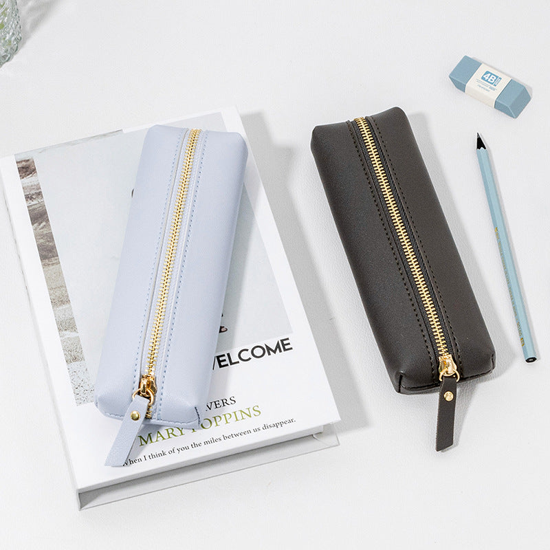 Premium Leather Zippered Pencil Case Stornfield