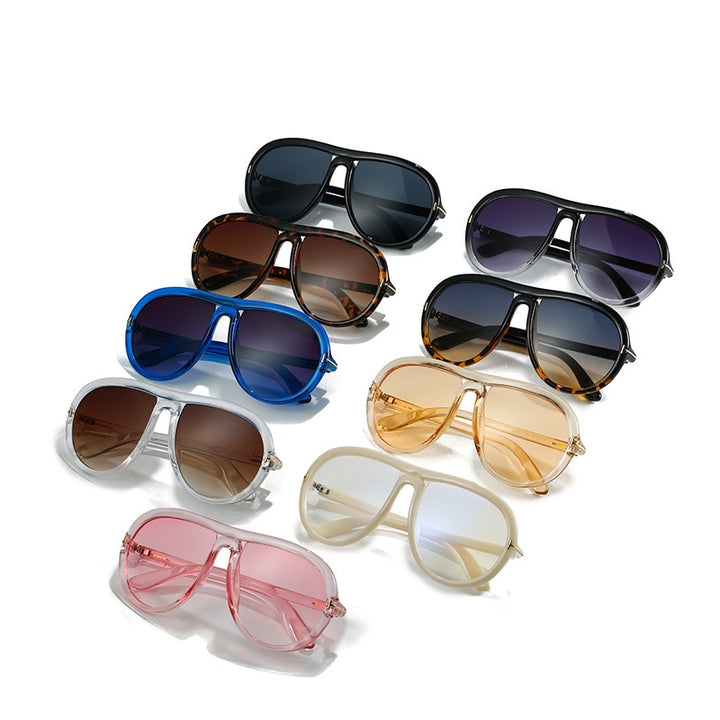 Oversized Fashionable Transparent Pink Sunglasses Stornfield