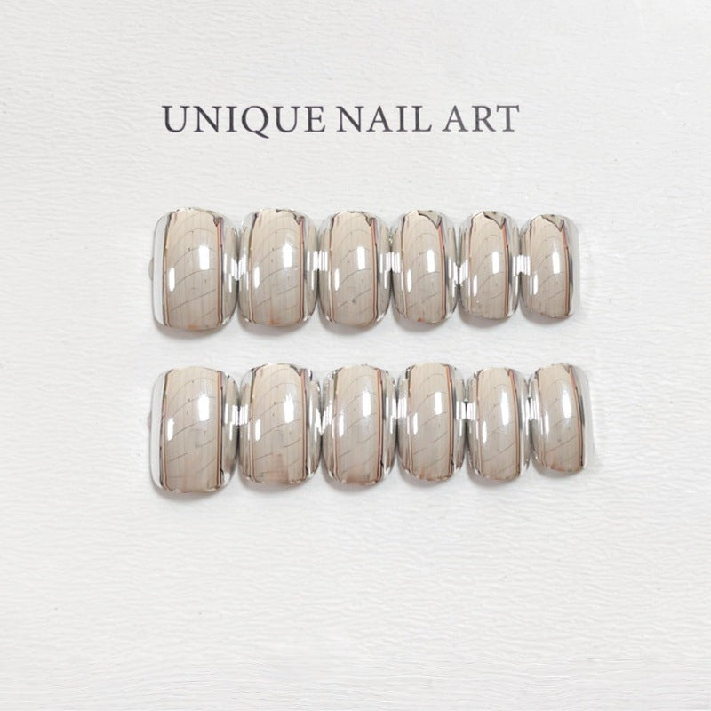 Mirrored Glossy Press-On Nail Set Stornfield