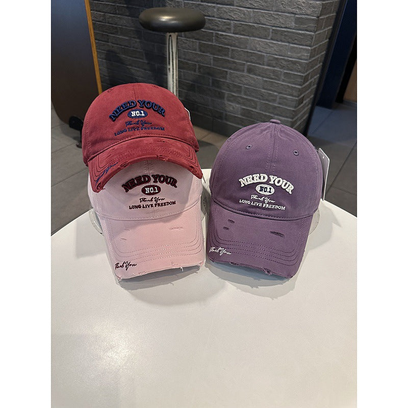 Men's Distressed Cotton Embroidered Baseball Cap Stornfield