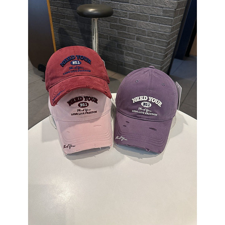 Men's Distressed Cotton Embroidered Baseball Cap Stornfield