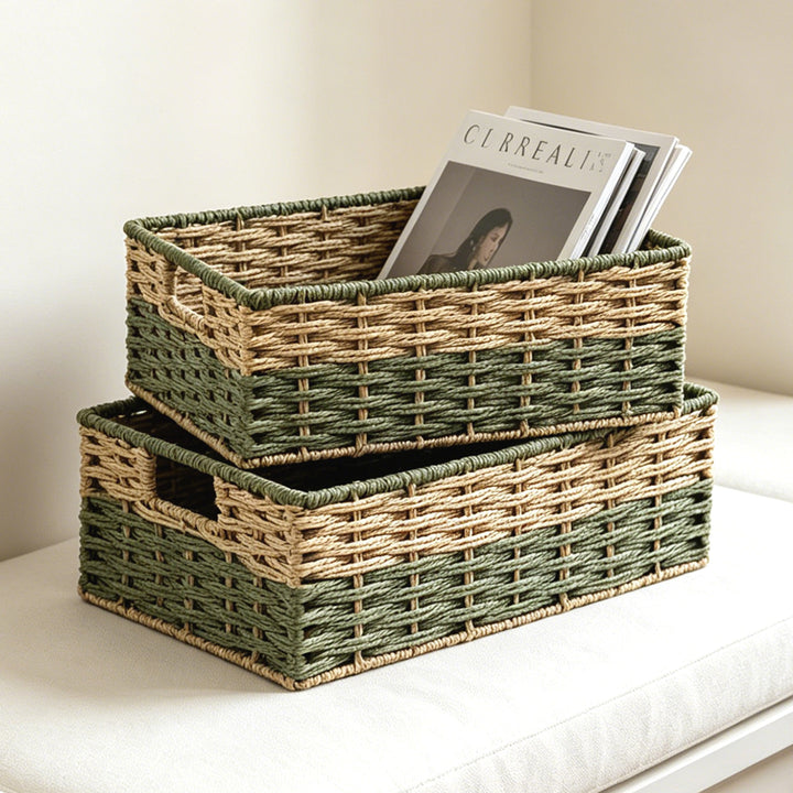 Handcrafted storage basket made of natural material Stornfield