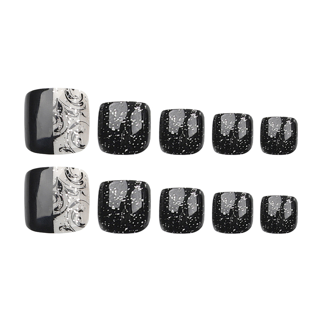 Elegant foot nail art with detailed design Stornfield