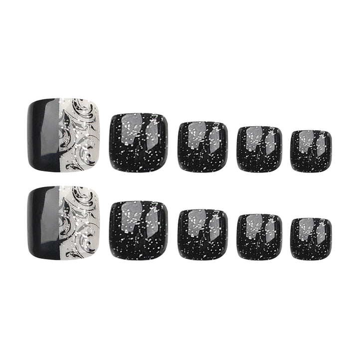 Elegant foot nail art with detailed design Stornfield