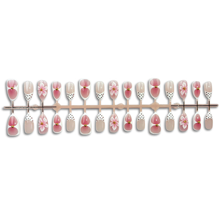 Premium Floral Press-On Nail Design Set