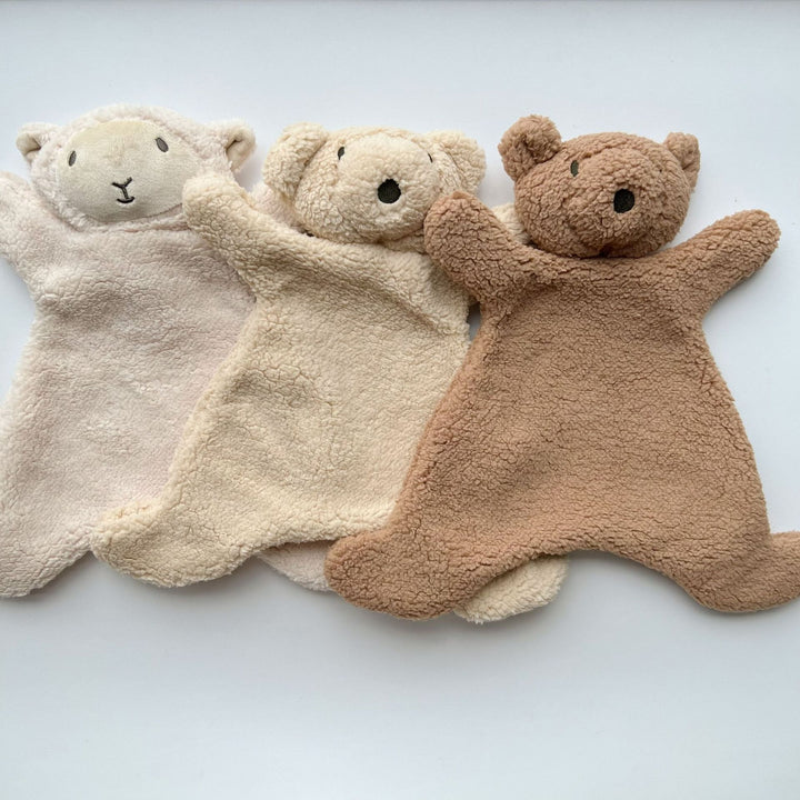 Handcrafted Organic Cotton Bunny Doll with Linen Jacket and Plaid Shorts
