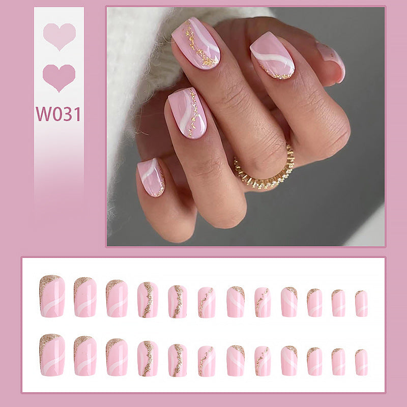 Artificial nails with elegant glitter pattern Stornfield