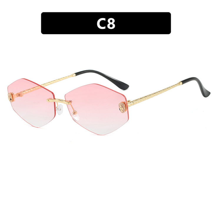 Women's geometric sunglasses in modern design with elegant metal frame Stornfield
