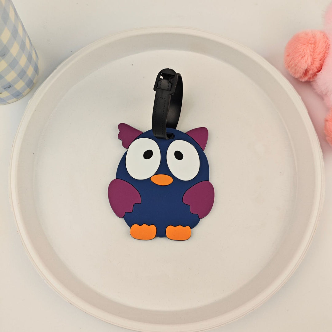 Unisex suitcase tag in owl design Bowlift