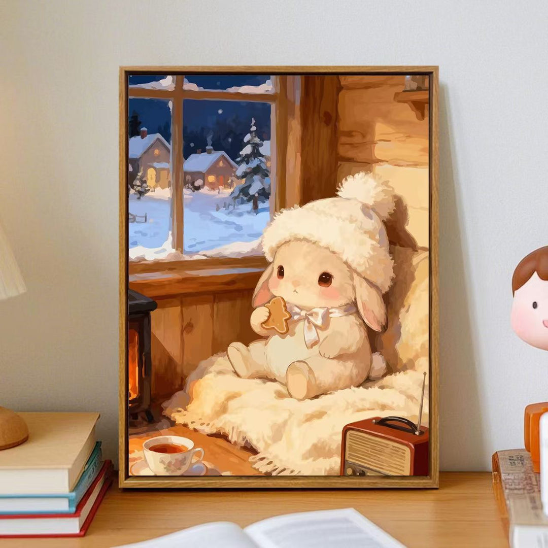 Cozy Cartoon Bunny Wall Art Stornfield
