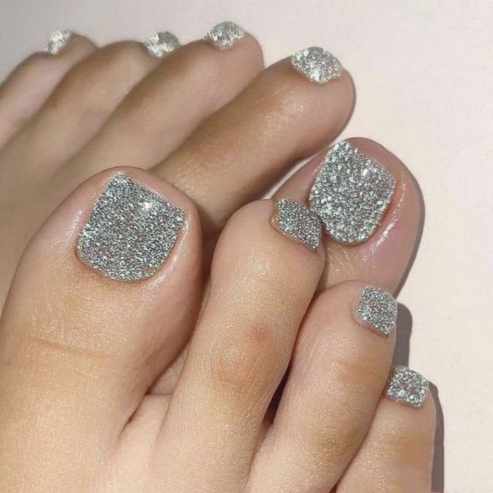 Glittery Press-On Toe Nails Stornfield