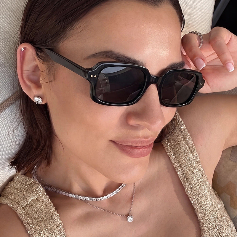 Ladies stylish square sunglasses with striking accents Stornfield