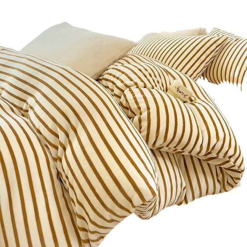 Cozy Striped Bedding Set