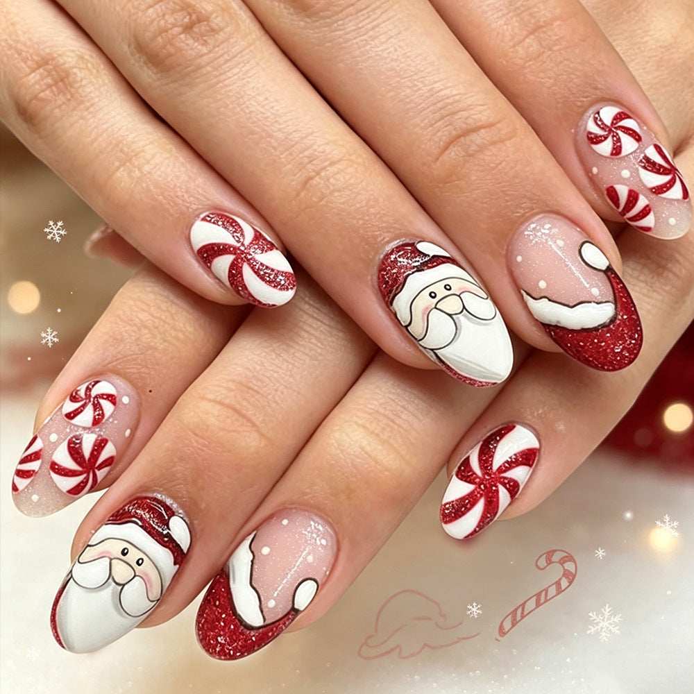 Holiday-Themed Press-On Nail Art Set Stornfield