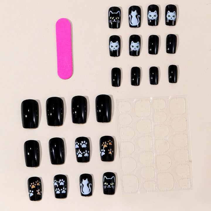 Cat-Themed Nail Art Set Stornfield