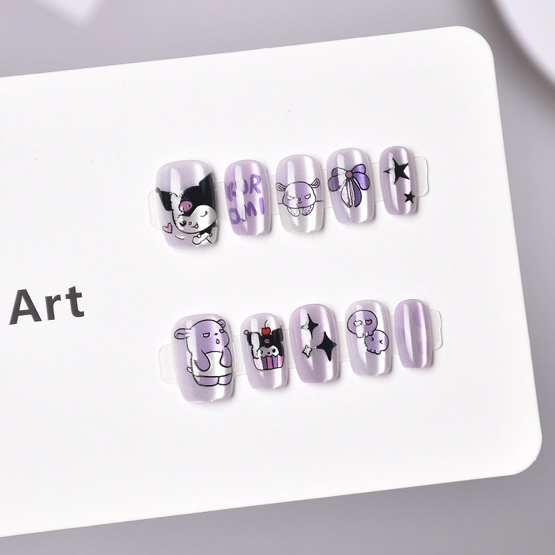 Elegant French Tip Press-On Nail Art Stornfield