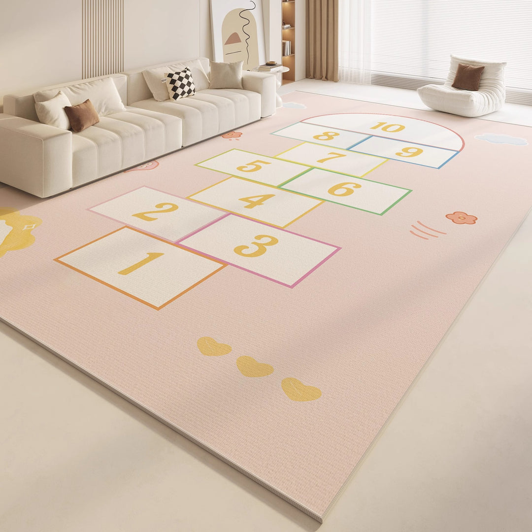 Cartoon-Themed Plush Area Rug for Living Room