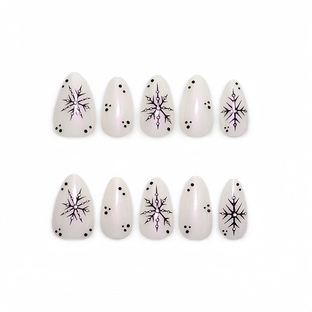 Creative Art Nails with Elegant Snowflake Design Stornfield