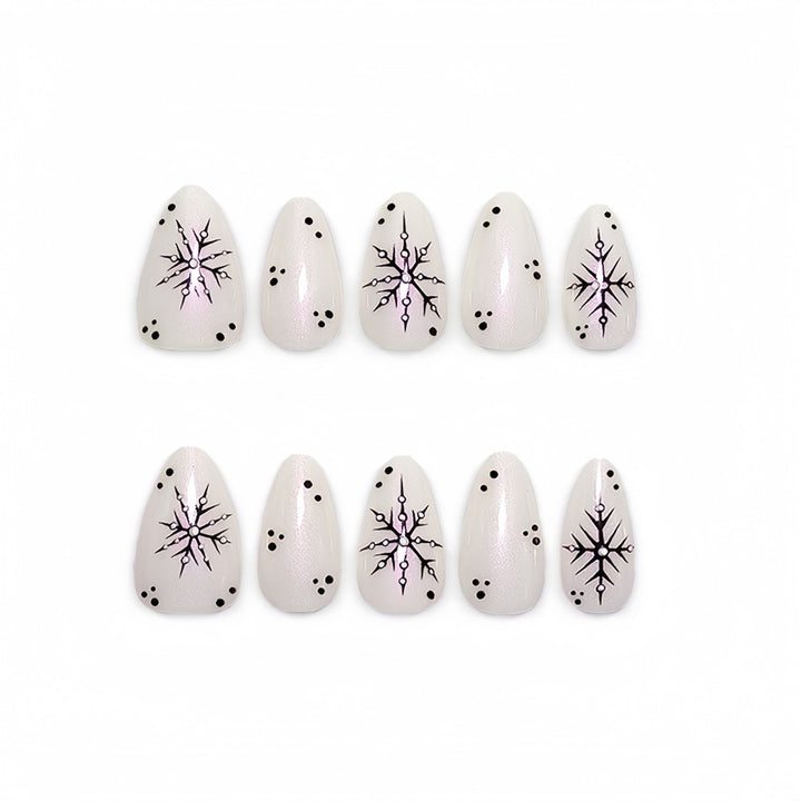 Creative Art Nails with Elegant Snowflake Design Stornfield