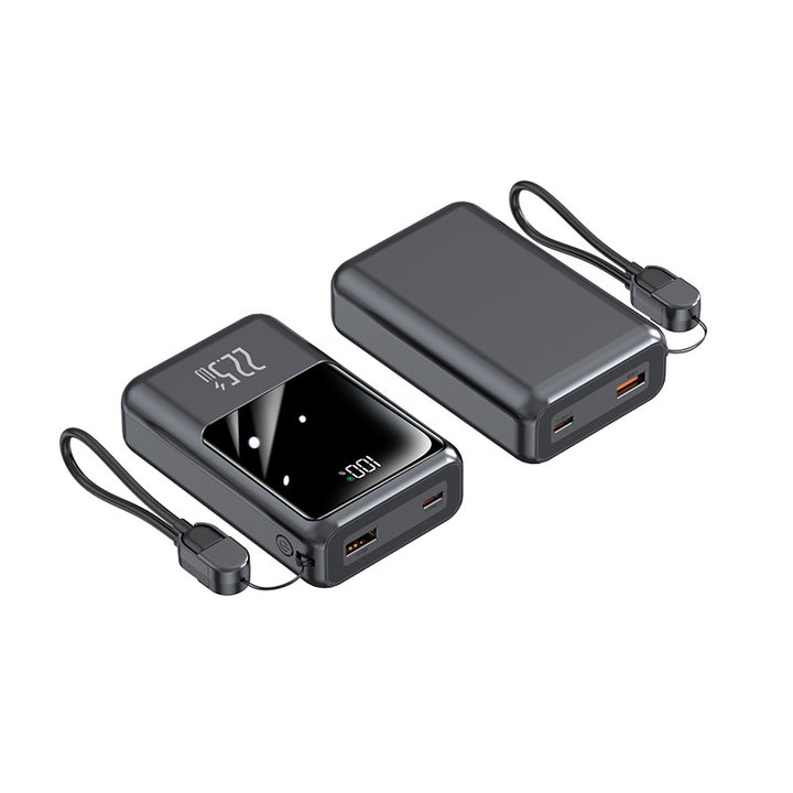 Portable power bank with multifunctional charging cable and digital display Stornfield