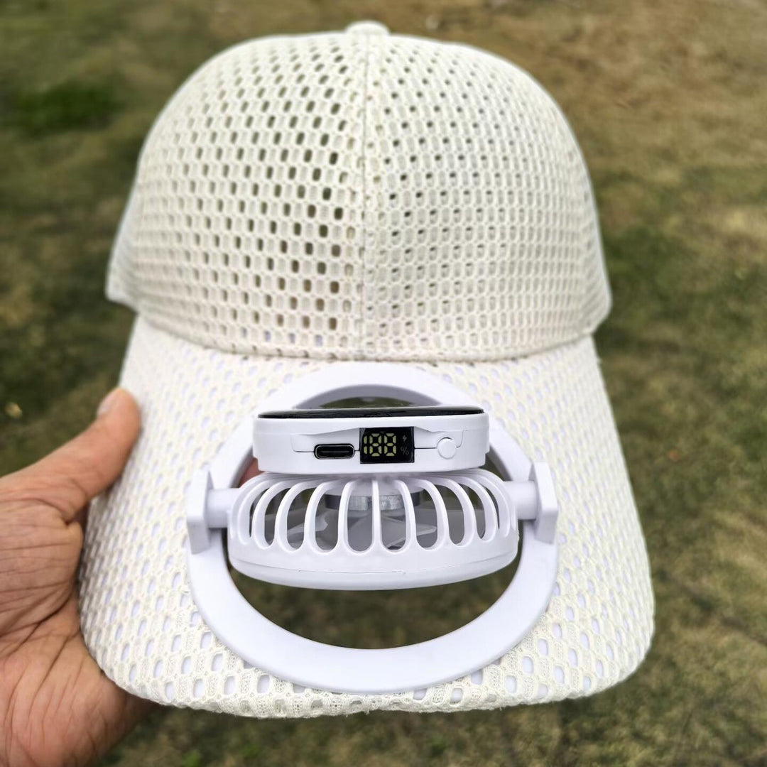Breathable sports cap with removable USB fan Stornfield