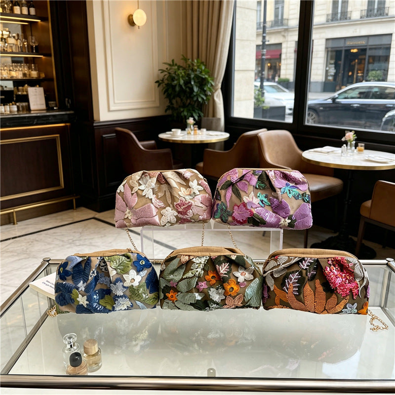 WoElegant Floral Sequin Clutch Bag Stornfield