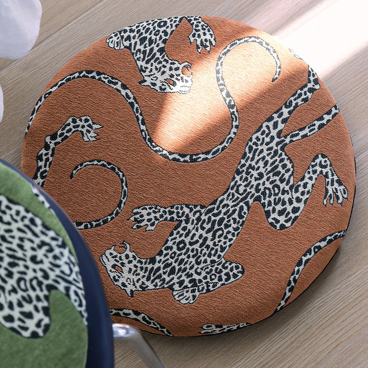 Seat cushion with animal pattern