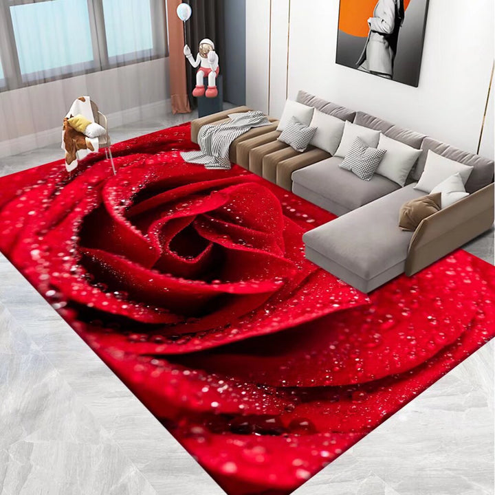 3D Printed Floral Area Rug Stornfield