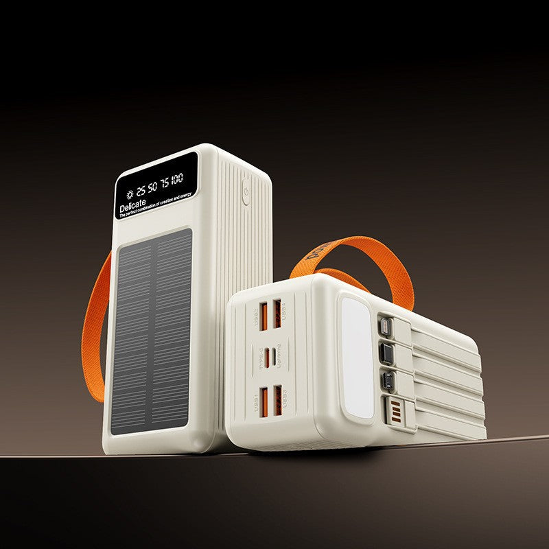 Portable solar power bank with intelligent charging technology and digital display Stornfield
