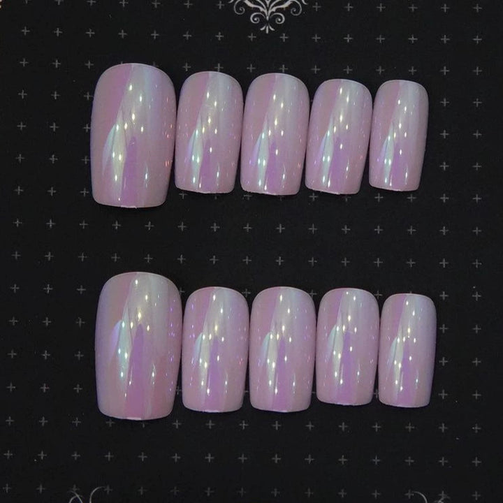 Iridescent Press-On Nail Art