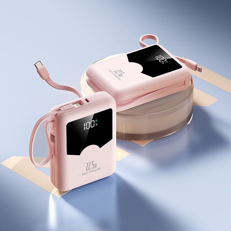 Portable fast-charging power bank with digital charge level display and intuitive operation Stornfield