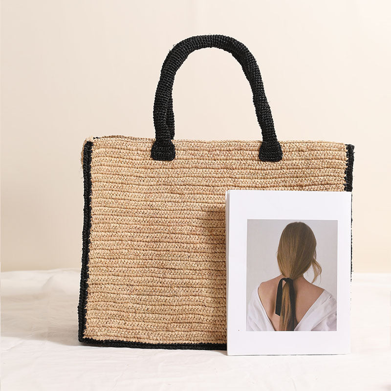 Handmade basket bag with reinforced handles Stornfield