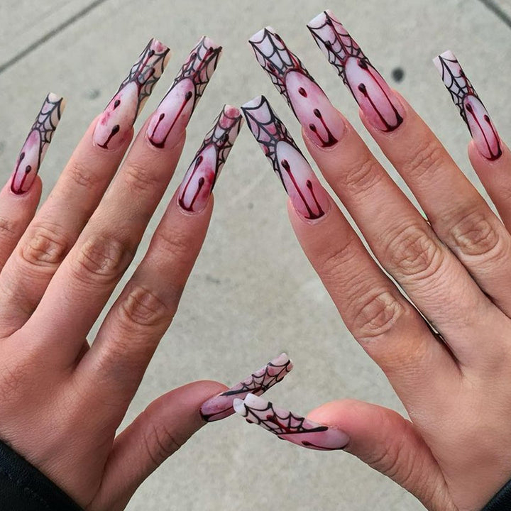 Gothic Spider Web Press-On Nails