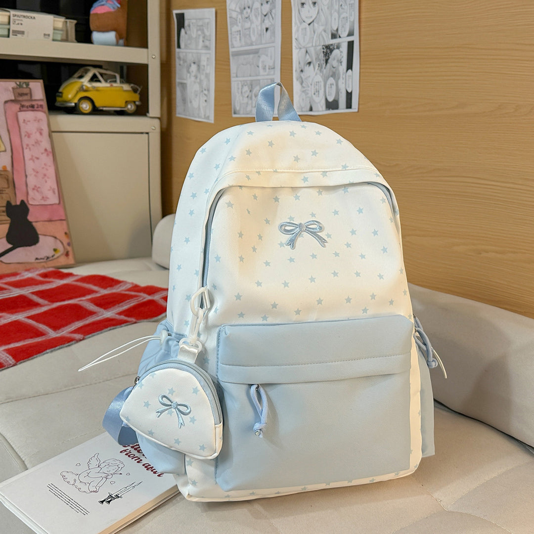 Playful Bow-Embellished Backpack Stornfield
