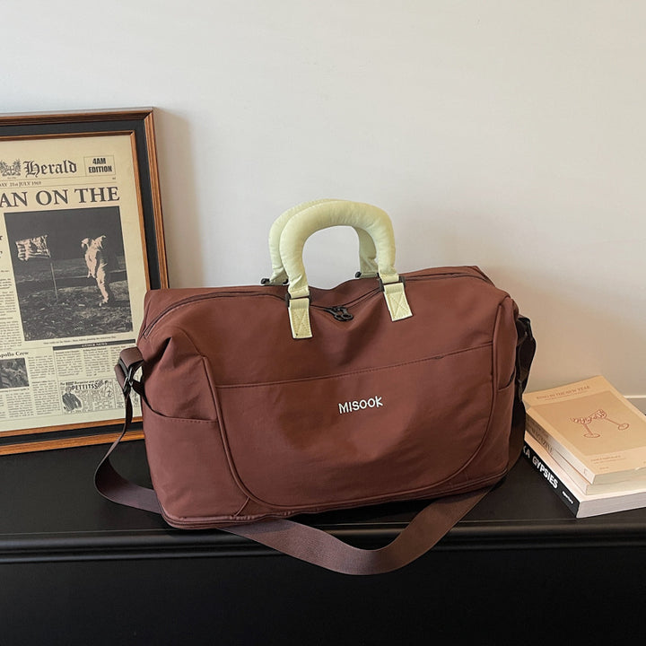 Stylish Leather Travel Duffel Bag