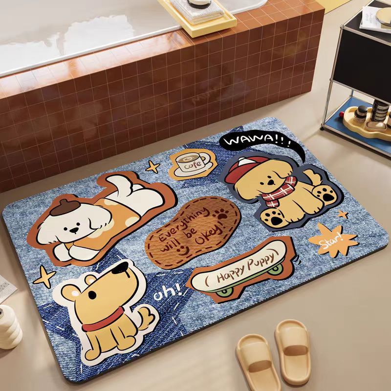 Cartoon-Themed Bath Mat