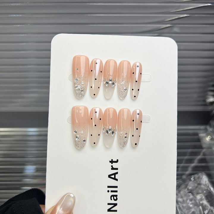 Elegant Rhinestone-Accented Press-On Nail Tips