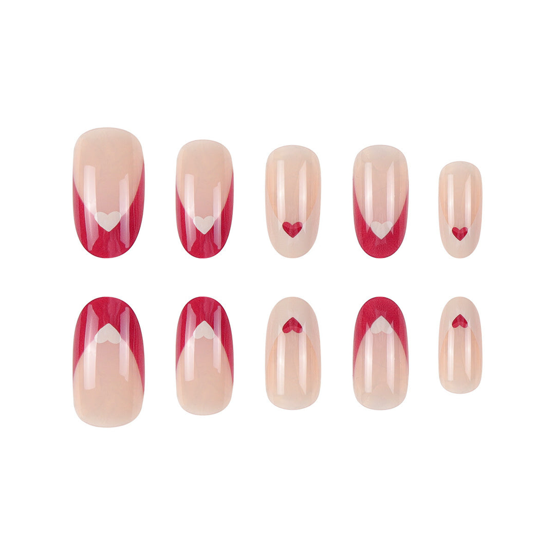 Heart-Accent Stiletto Press-On Nails Stornfield
