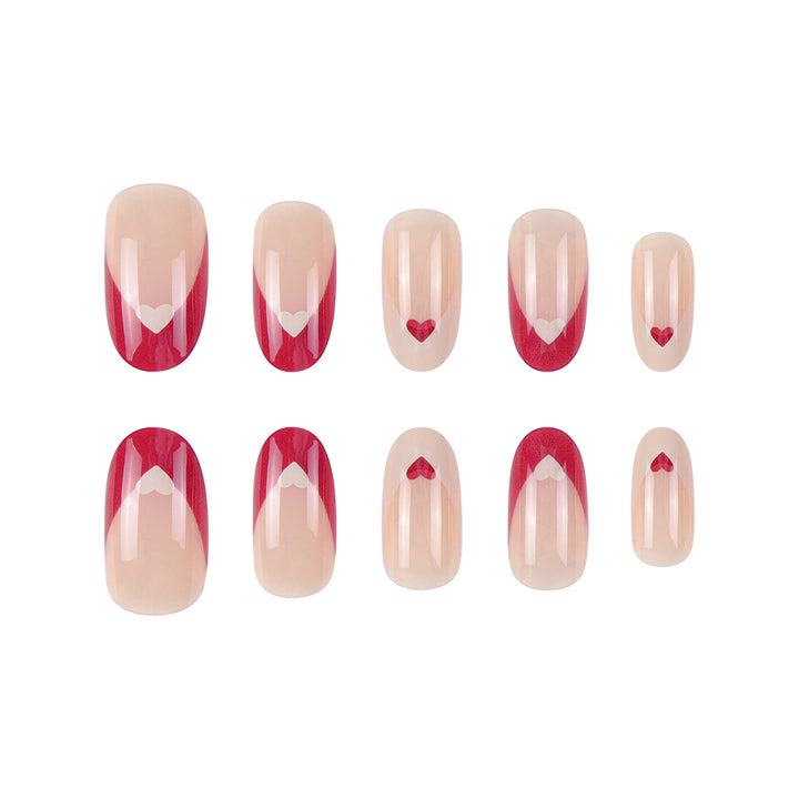 Heart-Accent Stiletto Press-On Nails Stornfield